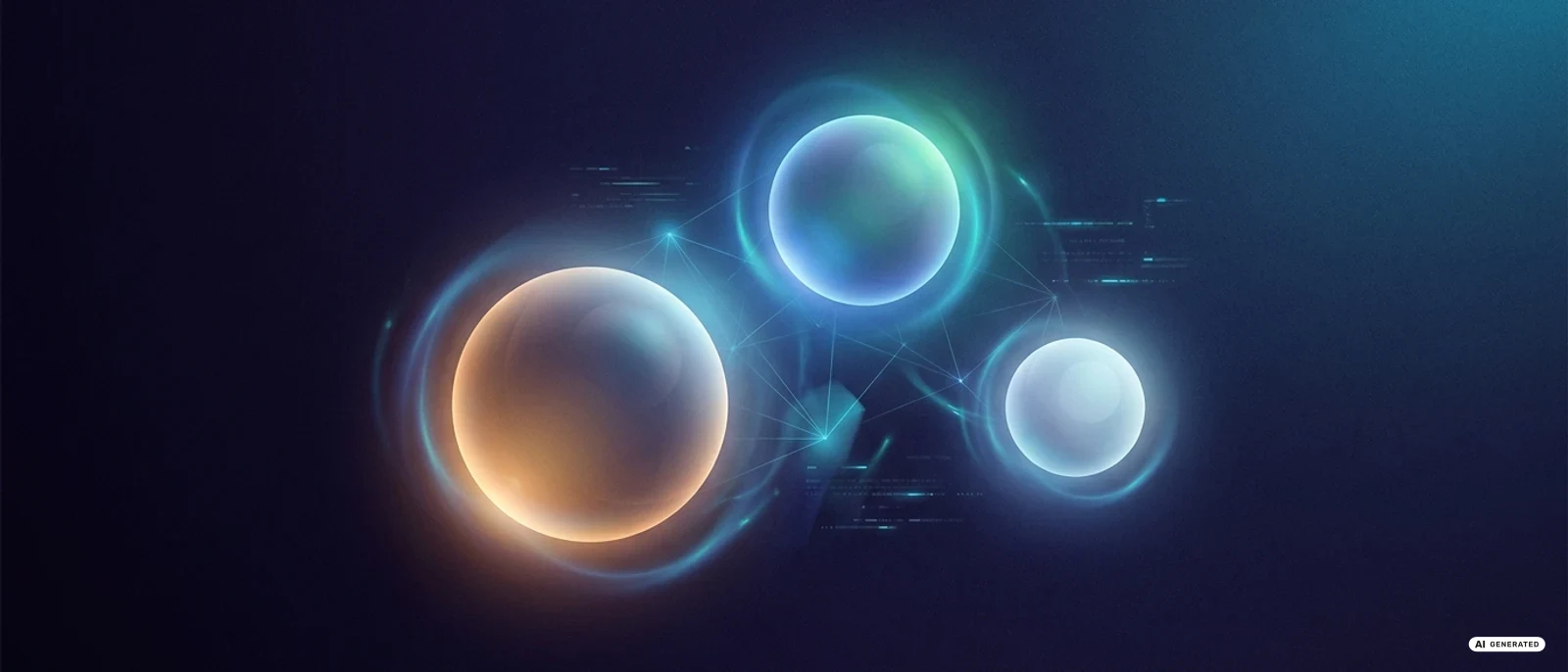 Tre sfere luminose di dimensioni diverse su sfondo scuro, simbolo dei tre modelli GPT-5.6